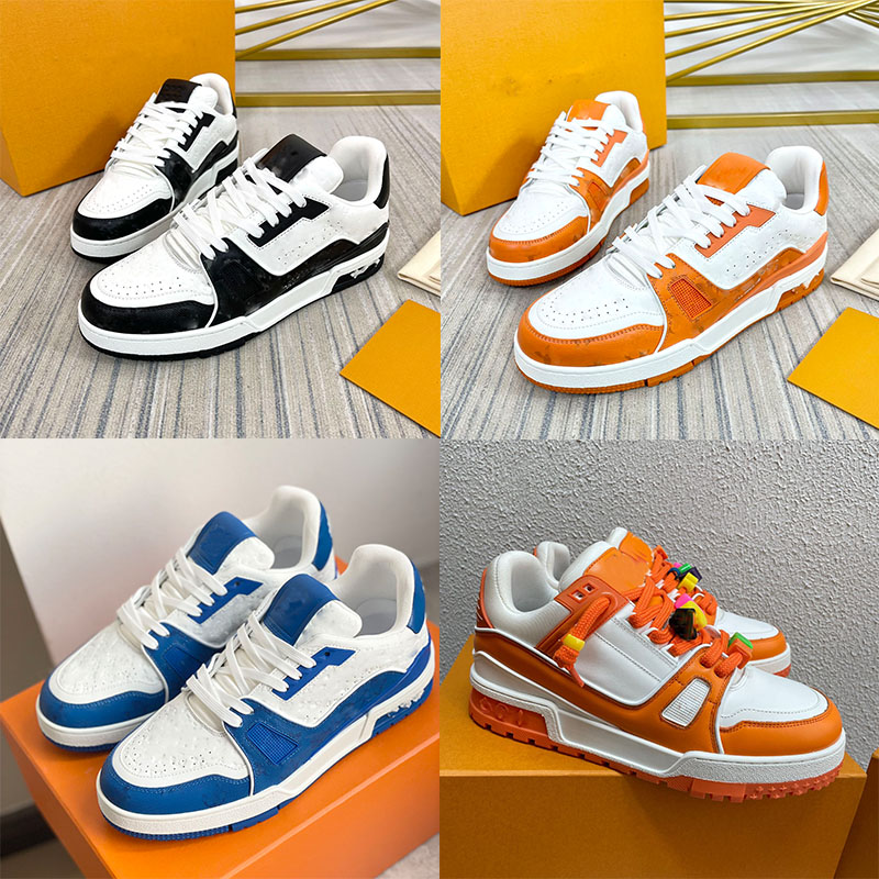 

Men's sports shoes and women's sports shoes luxury logo embossed shoes three layers of white pink sky blue black green yellow denim low designer casual shoes., Dark grey