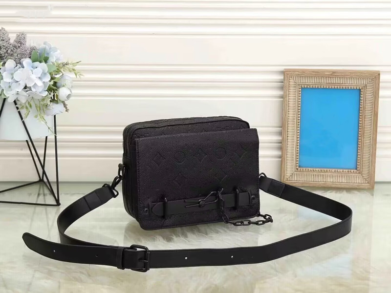 

Steamer Wearable Designer Shoulder Bag Soft Trunk Messenger Flap Embossing Leather Monograms Box Clutch Chain-pin Closure Wallet Purse Zipper handbag dhgate, Black embossing flower
