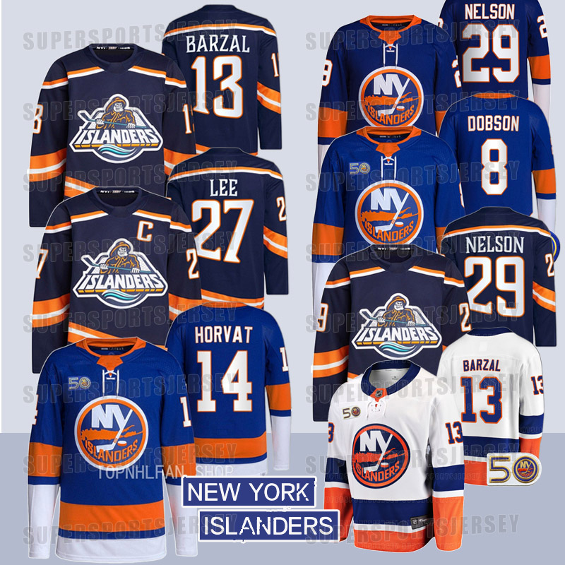 

ny Islanders 14 Bo Horvat Hockey Jerseys 50th Mathew Barzal Anders Lee Zach Parise Kyle Palmieri Oliver Wahlstrom Scott Mayfield Noah Dobson Jean-Gabriel Pageau, Away+50th patch