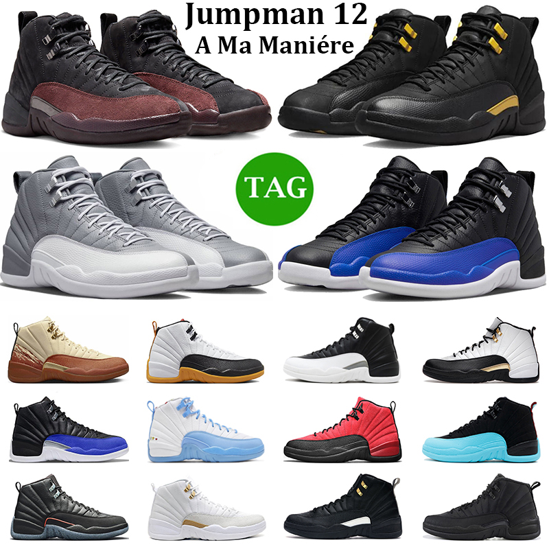 

2023 Jumpman 12 Basketball Shoes Men Women 12s Dark Grey OVO Black University Gold Reverse Flu Game Gym Red FIBA Wolf Grey Mens Trainers Sport Sneakers, #19