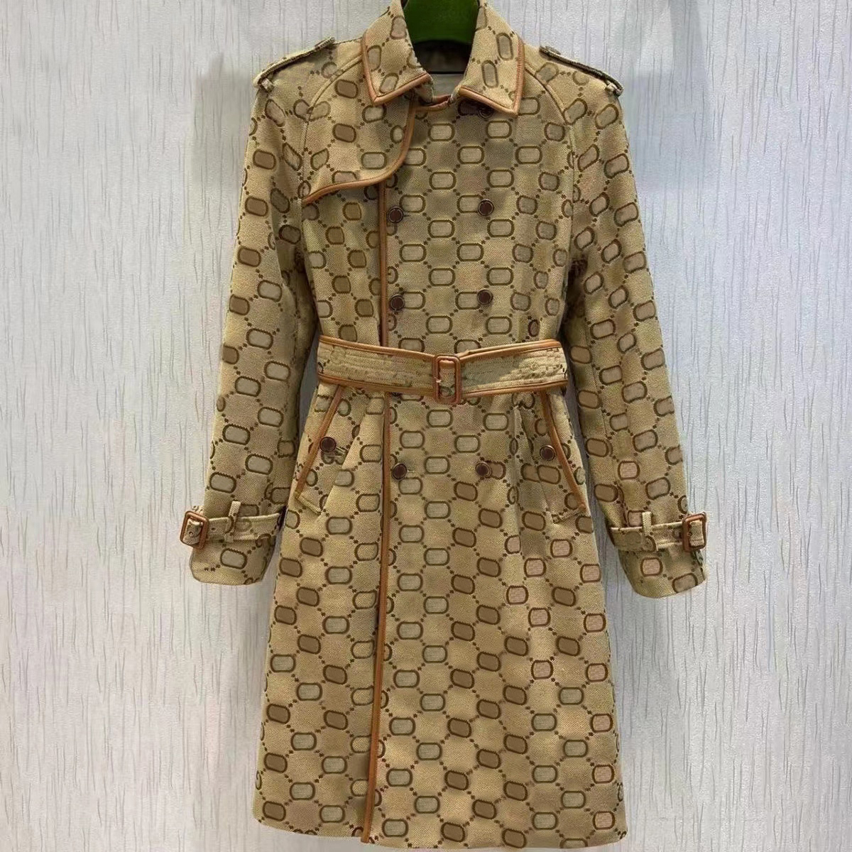 B158 Autumn womens trench coats designer luxury Women Windbreaker body letter print jacket Loose Belt Coat Female Casual Long Trenchs Coat