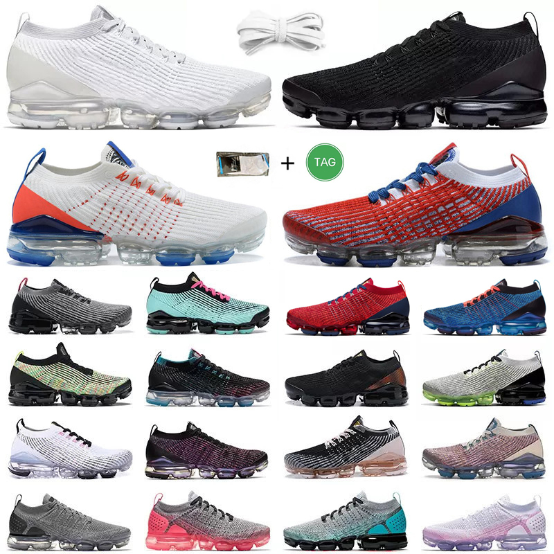 

vapor 2.0 max 3.0 running shoes vapormax mens snekaers sneaker Triple White Black USA Green Glow Oreo Blue Fury Volt with Grey Symbo men women trainers sports shoe, Color#42