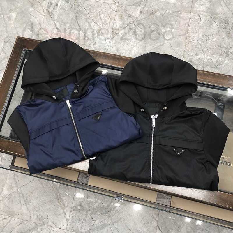 

Men's Jackets Designer mens bomber casual winter jackets men high end designer fashion stitching knitted fabric luxury quality zip men's coat windbreaker 9AVT, Black