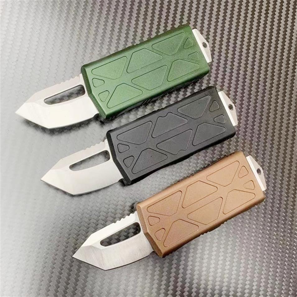 

whole automatic knife D2 Blade 6061-T6 Handle Hunting folding knifes CNC process knife2398