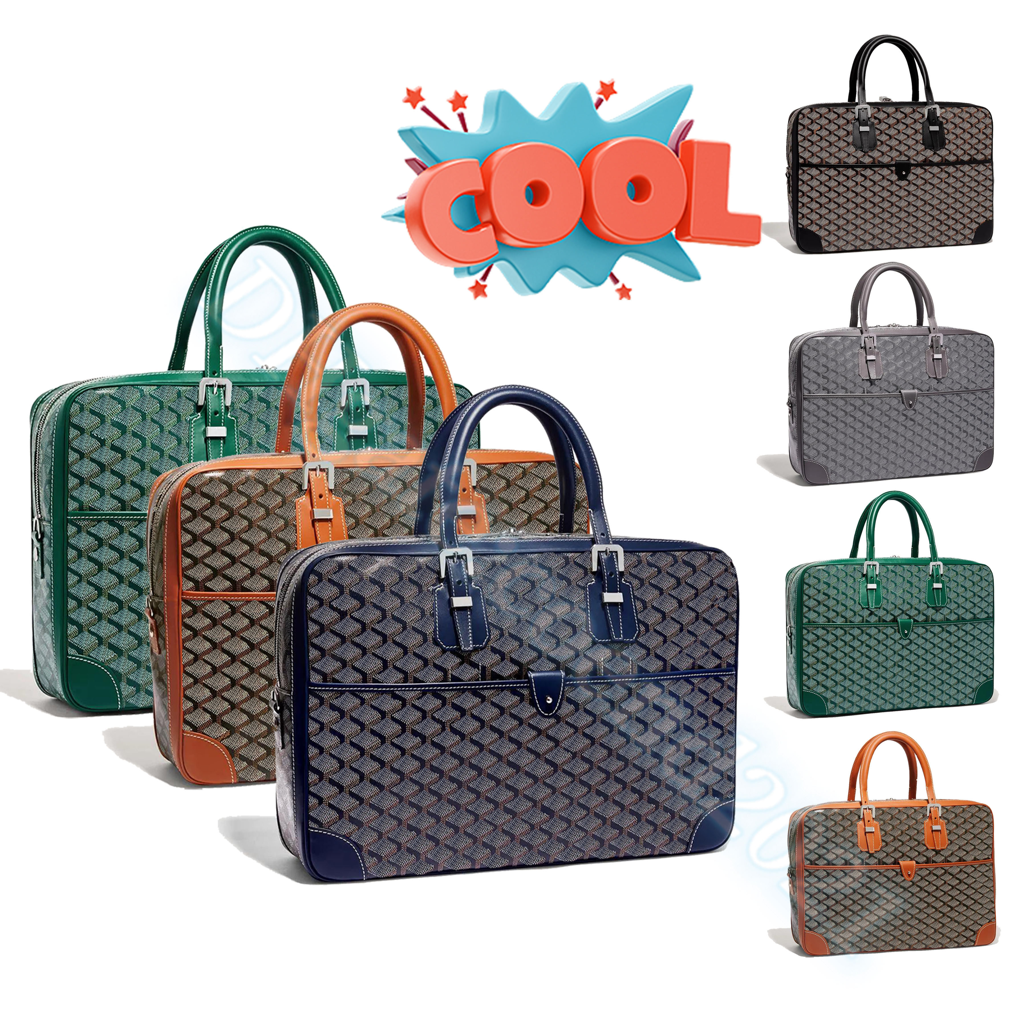 

7A quality Luxury Laptop the tote bag crossBody women Designer goya Genuine Leather work computer bags pochette Totes Shoulder bag mens AMBASSADE DOCUMENT Handbag