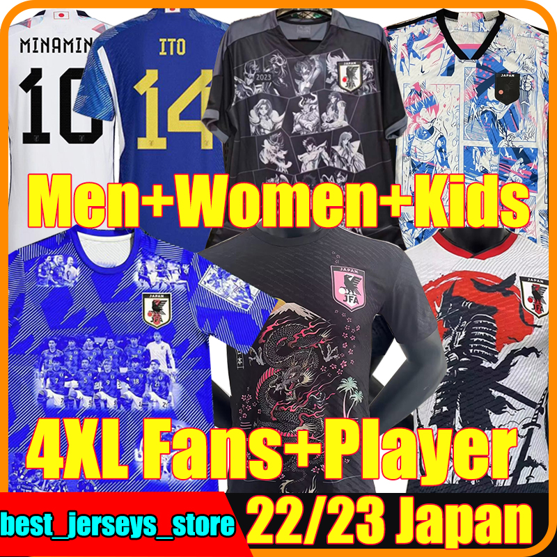 

4XL Japan 2022 dragon Soccer Jerseys MINAMINO TSUBASA 2023 ATOM Japanese Football Shirt MITOMA ENDO YOSHIDA ITO GAKU Cartoon Captain version men women kids kit, 21-22 special kit
