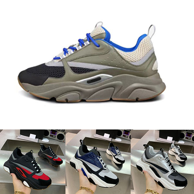 

B22 Casual Shoes Reflective Sneakers Mens Women Trainers alfskin Patchwork Sneaker oblique Technical Shoe With Box, 20