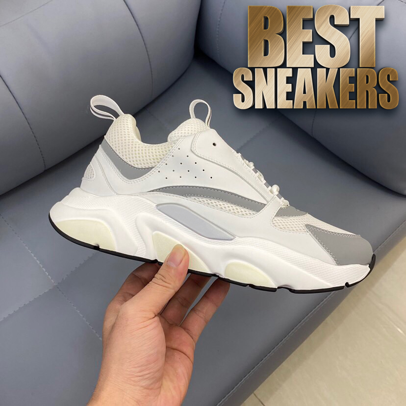 

2023 Top men b22 designer sneaker Casual Shoes Lovers Fashion Mesh Calfskin Patchwork Loafers black white Sneakers Obliques B23 Knit Technical Platform Trainers, Color 1