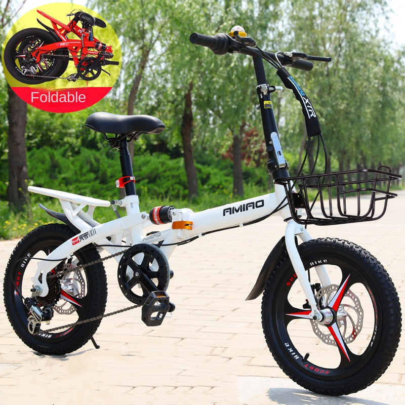

20 Inch Adult Folding Bicycle Small Portable Super Light Variable Speed Bicycle For Men And Women Student children's Bike
