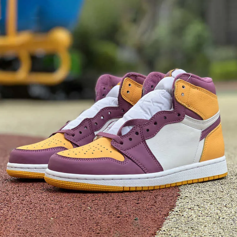 

2023 Basketball Shoes jumpman White purple yellow Bred toe Mens 1s Original High OG 1 Hyper Royal University lakerss Brotherhood Top A quality