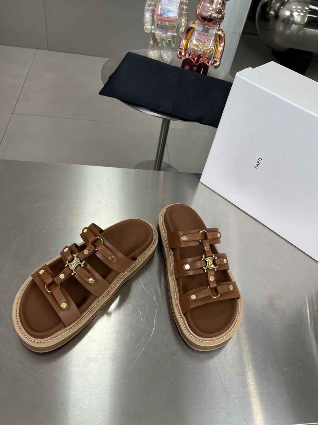 

Brand New Womens Sandal Shoes Casual Ox Leather Flat slippers Flat Shoe Yellowish-brown Flip Flops Size 35-41, Ac5629230