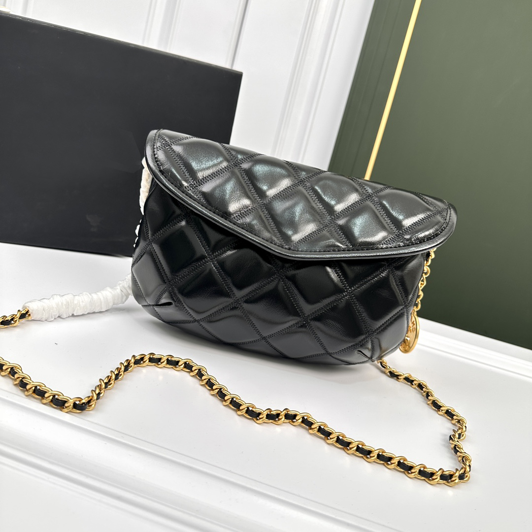 

Designer Bag Cowhide Clutch Coins Messenger Falp Purse Gold Chains Hardware Women Handbags, White