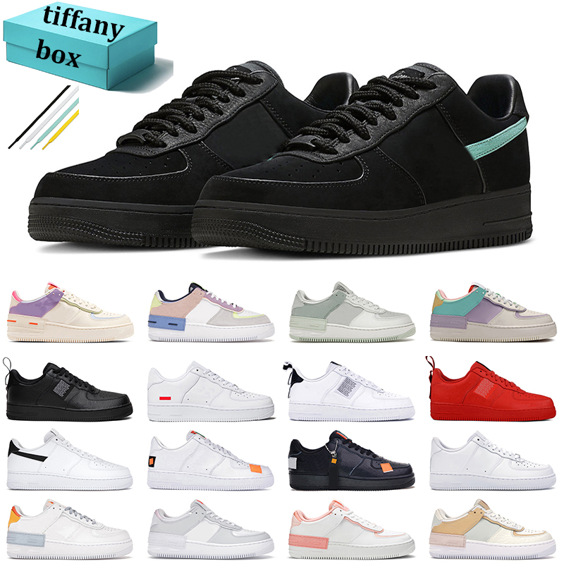

with box men women airforce 1 tiffany shoes af1 white Black Flax Particle Grey Pastel Spruce mens trainer sneakers, 28