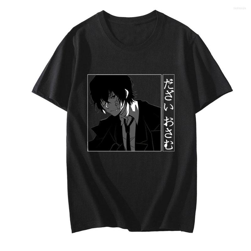 

Men's T Shirts Japanese Anime TShirts Bungo Stray Dogs Dazai Osamu Graphic Harajuku Manga Streetwear Men Women Tops Tee Camisetas, White