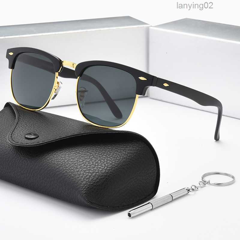 

Luxury Designer Sunglasses Inspired Classic Half Frame Horned Semi-Rimless Mens Womens Fashion Sunglasses Polarized Retro Eyewear