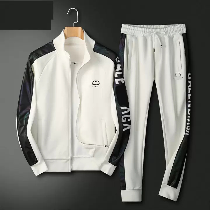 

Designer Men's Tracksuits European station autumn new casual sports suit men's fashion versatile splicing long-sleeve handsome youth two-piece set Paris Cola M--3XL