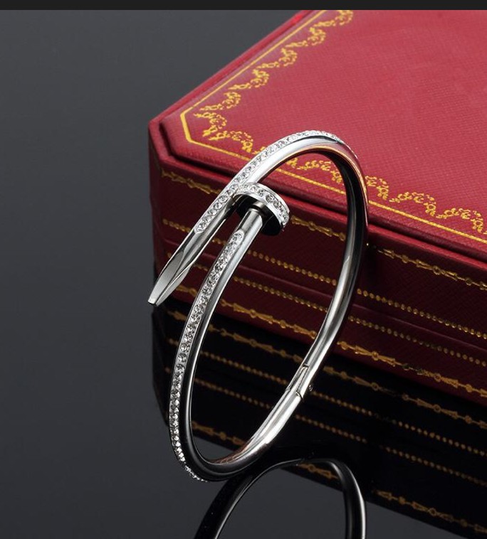 

designer bracelet for women nail bracelets charm bangle gold rose silver tennis diamond bangles large clou Juste for men classic jewelry