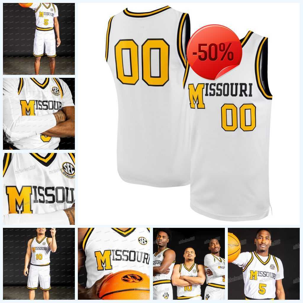 Maillot de basket-ball personnalisé des Tigers du Missouri Aidan Shaw Nick Honor Isiaih Mosley Ben Sternberg Sean East II Mohamed Diarra Noah Car