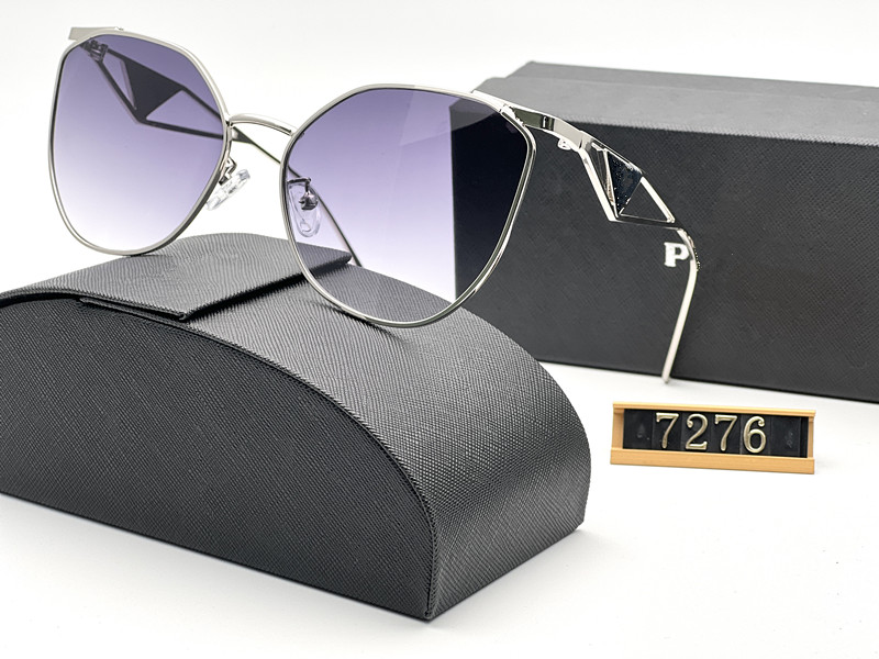 

Designer Sunglasses For Women and Men Fashion Model Special UV 400 Protection Letter Metal Leg Double Beam Frame Outdoor Brands Sunglasses 7276
