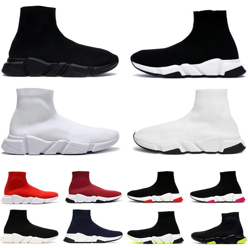 

Running Shoes Men Women Sneakers Sneaker Triple White Black Oreo Lurex Knit Metallic Grey Red Neon Men Trainers Sports Sneakers 36-45, Color#1