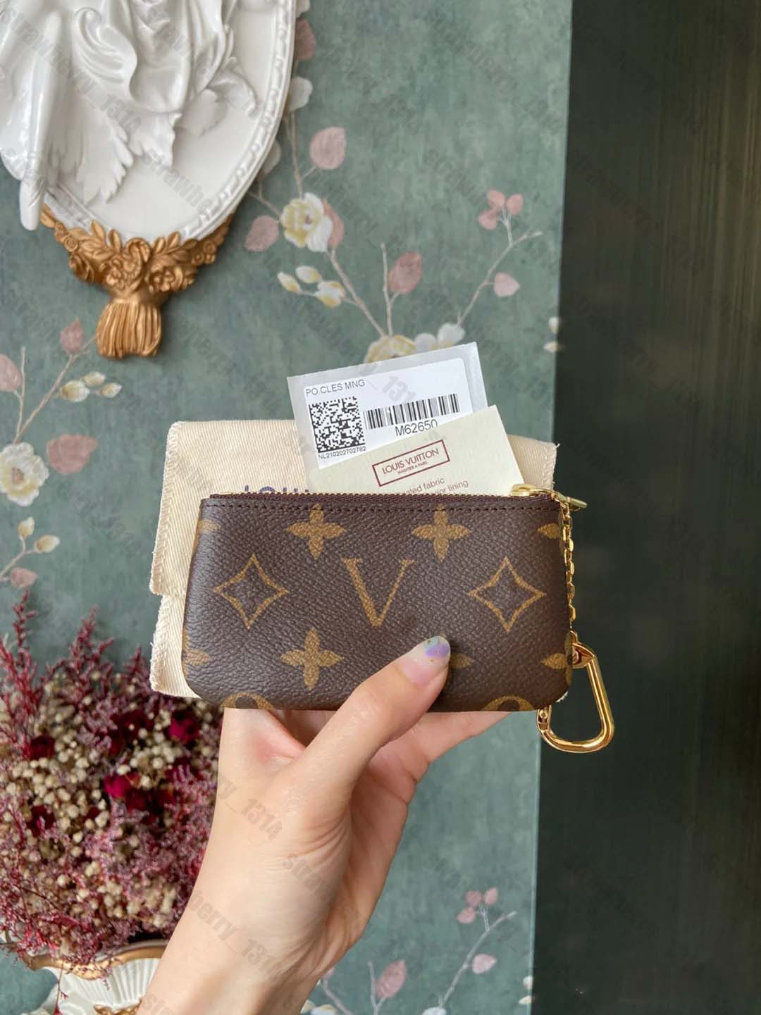

High Quality Plaid Design Purse for Women Mini Purse with Chain Zipper Brand Ladies Small Louiseity 1 Viutonity Money Wallet Male Key Coin Storage Bag, 06 card bag-brown plaid