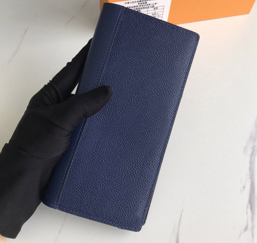 

Fashion designer wallets luxury Brazza purse mens womens slim clutch bags Highs quality monograms coin purses long card holders with original box dust bag, 30272#monogrames
