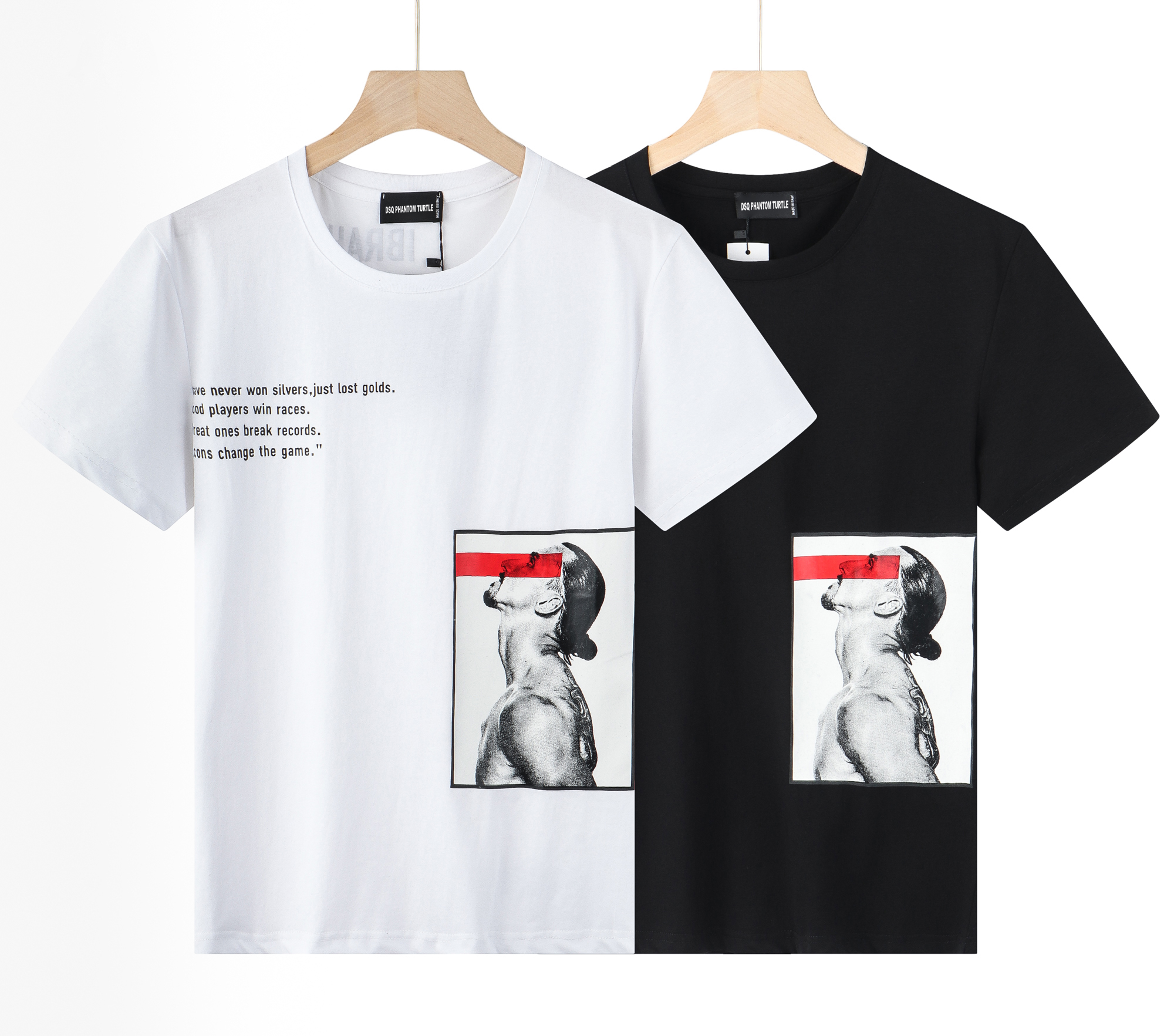 DSQ PHANTOM TURTLE Men's T-Shirts Mens Designer T Shirts Black White Back Logo Skater T-shirt Men Summer Fashion Casual Street T-shirt Tops Plu