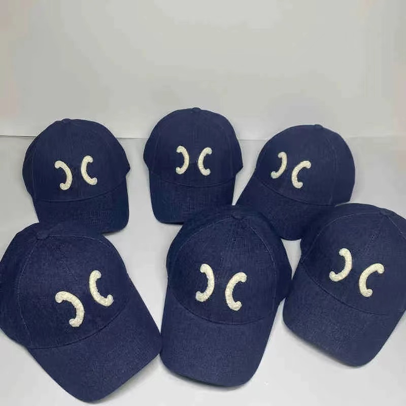 

2023 Baseball Hat Autumn and Winter New Fashion Cowboy Men's and Women's Same Letter Paste Cloth Embroidered Arc De Triomphe c Lin Luxury, Blue