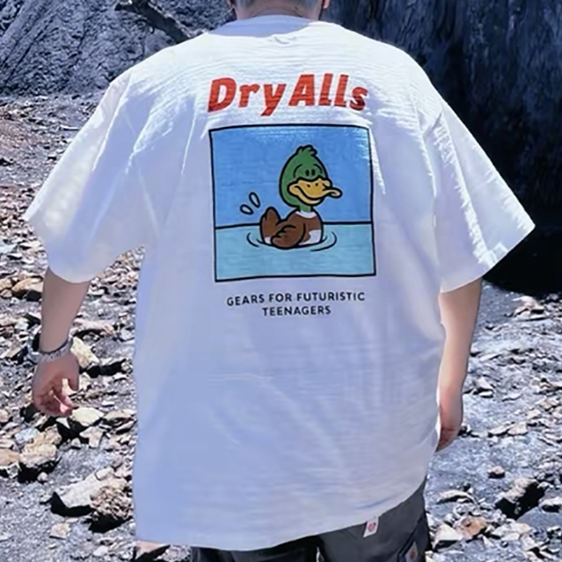 

Mens T-shirts Dry Alls Shirts Casual Short Sleeves Oversized T shirts Cotton Tee Men Women Hip Hop Streetwear MG230064, Black