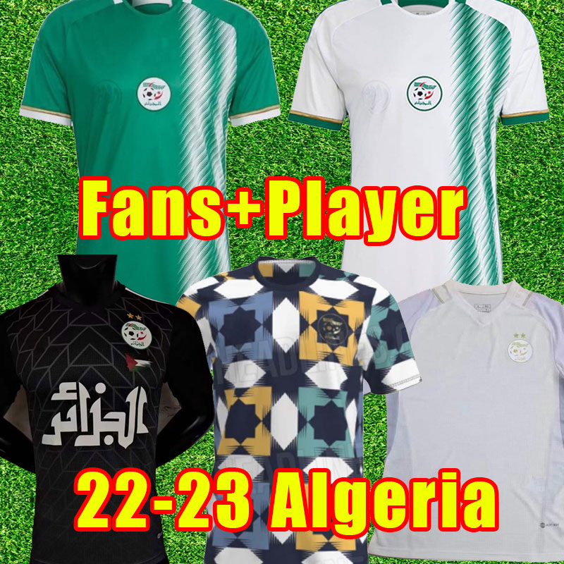

2022 2023 Algerie soccer jerseys 22 23 Fans Player version MAHREZ BRAHIMI BENNACER 2 Star Algeria special jersey men maillot de football shirts training Uniform