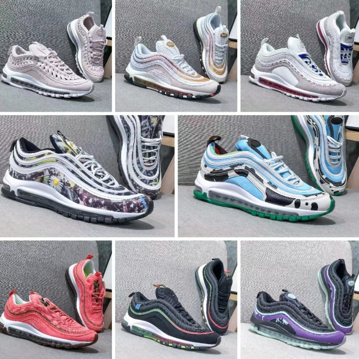 

97 Golf NRG Mens Womens Running Shoes Mschf Lil Nas x Satan Luke inri jesus White Ice Black Bullet Glitter Sean Wotherspoon Men Women Sports Sneakers Trainers, 03#40-45