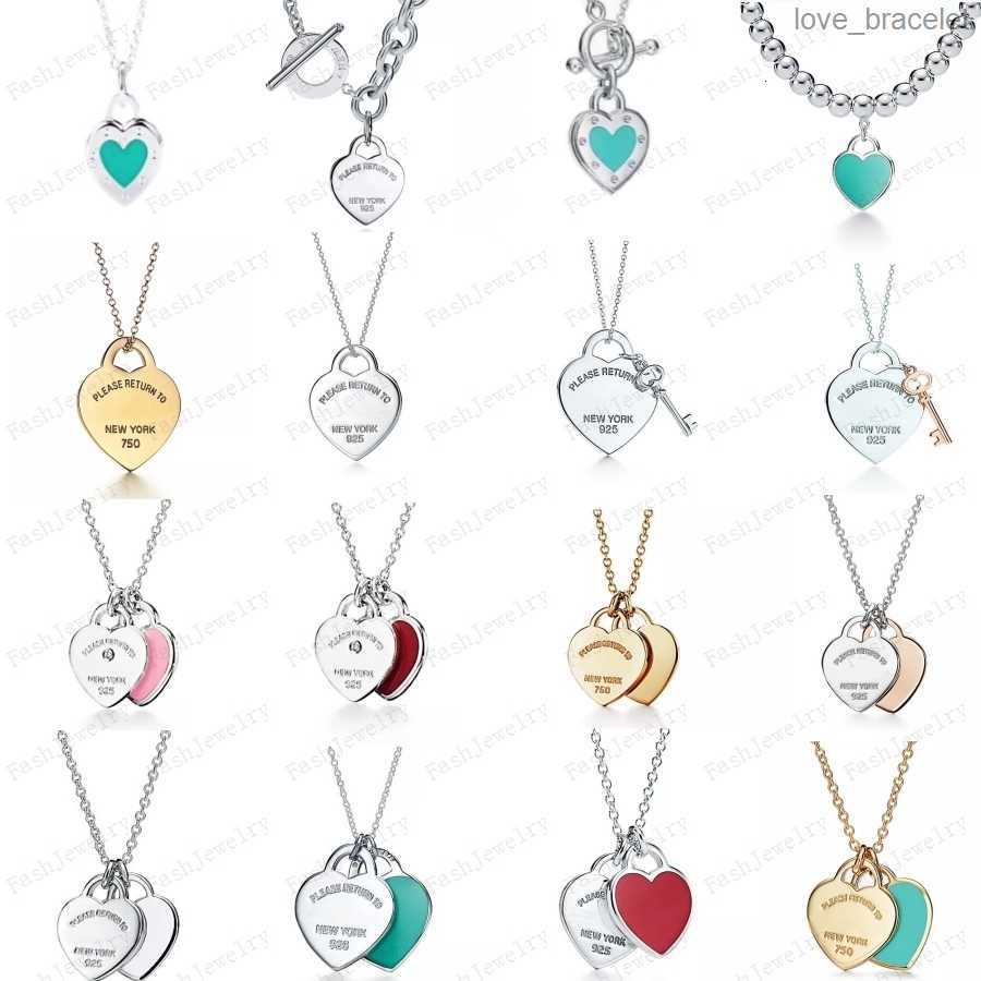

Designer womens LOVE Heart Necklaces mens 925 silver Pendant Necklace Luxury jewelry on the neck gift for women accessories wholesale
