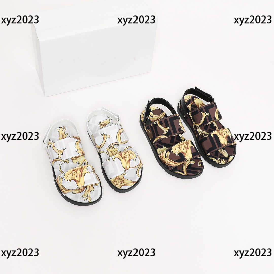 

Kids Sandals Girl Slippers Child Shoes Summer Fashion flower print Cost Price Box Packaging Children's Size 26-35, Multi-color