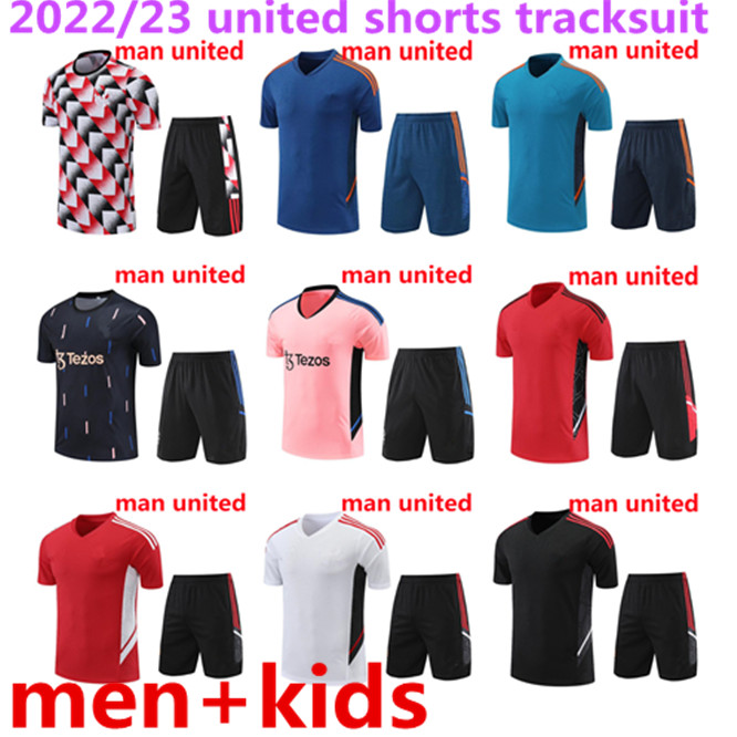 

2022 2023 soccer jerseys tracksuit short sleeves 22 23 soccer football SHORTS training suit survetement foot chandal jogging MEN KIDS kits Boys girls, 19