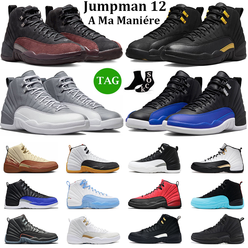 

12 Men Basketball Shoes Jumpman 12s A Ma Maniere Black Taxi Stealth Hyper Royal Playoffs Game Royal Winterized Mens Trainers Sports Sneakers, #18