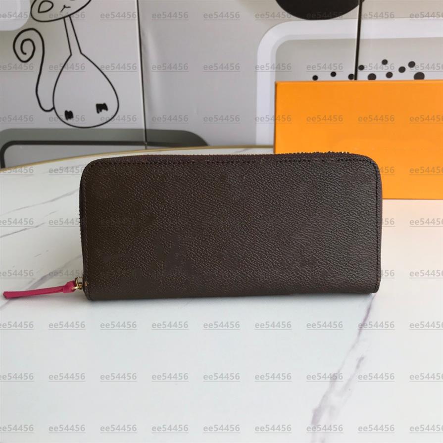 

Top quality Single WALLET the purse most way to carry around money famous cards and coins men leather card holder long busine197P, Mon0gram orange