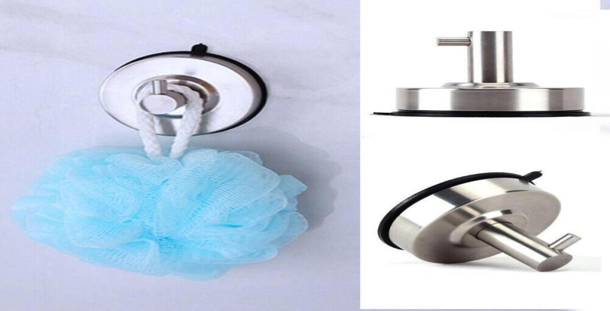 

Hooks Rails Stainless Steel Suction Cup Strong Wall Hanging HOOK Bathroom Kitchen Seamless Hanger Holder18081512