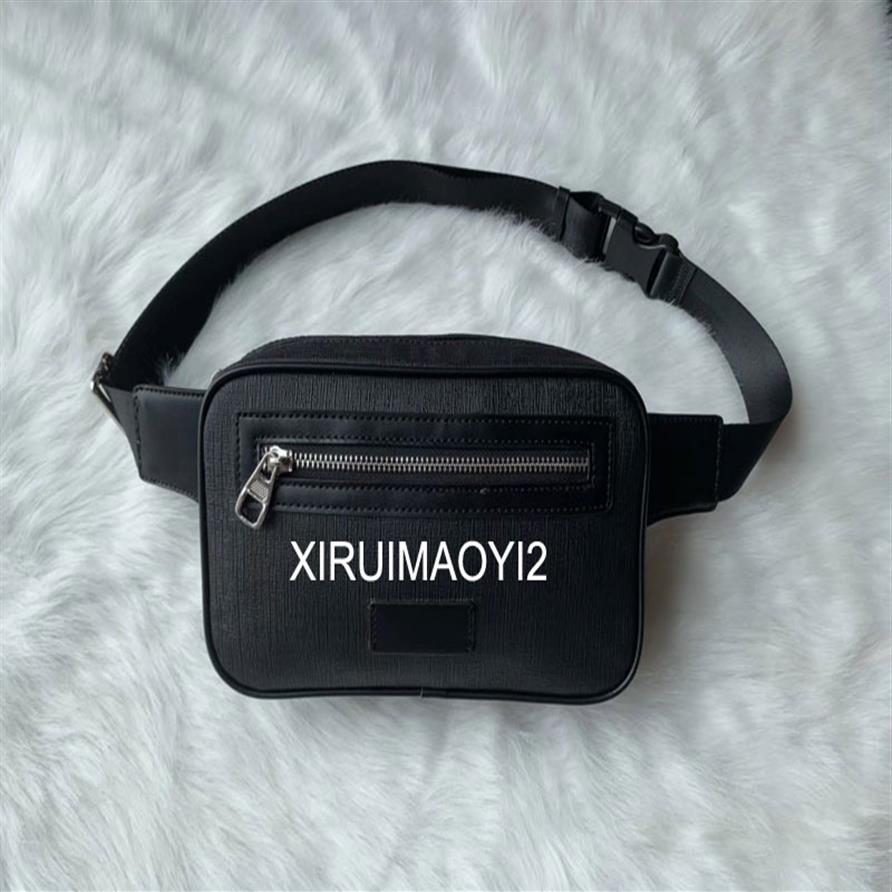 

Men leather bags Unisex Men Women leather Runner Fanny Pack Belly Waist Bum Bag Fitness Running Belt Jogging Pouch Back grid Outdo244d, Black