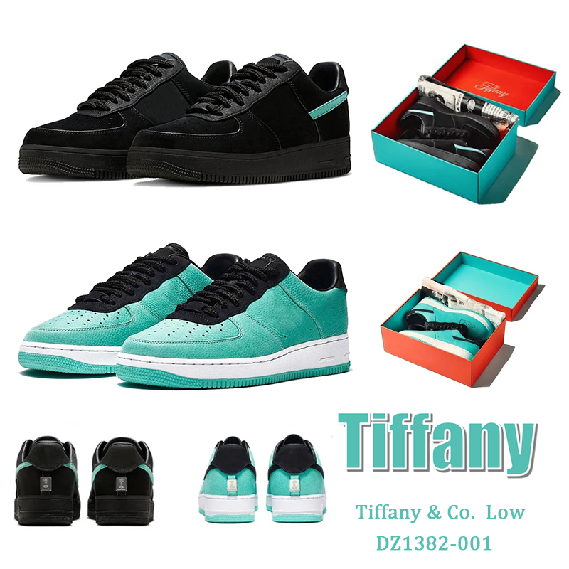 

With Box Tiffany & Co. af1 Running Shoes Black Blue Tiffanys AirForce 1 OG Original Sneakers DZ1382-001 Women Men Forces 1s LVoffs white Low Top Platform Dhgate Trainers, C48 travis scotts ii 36-45