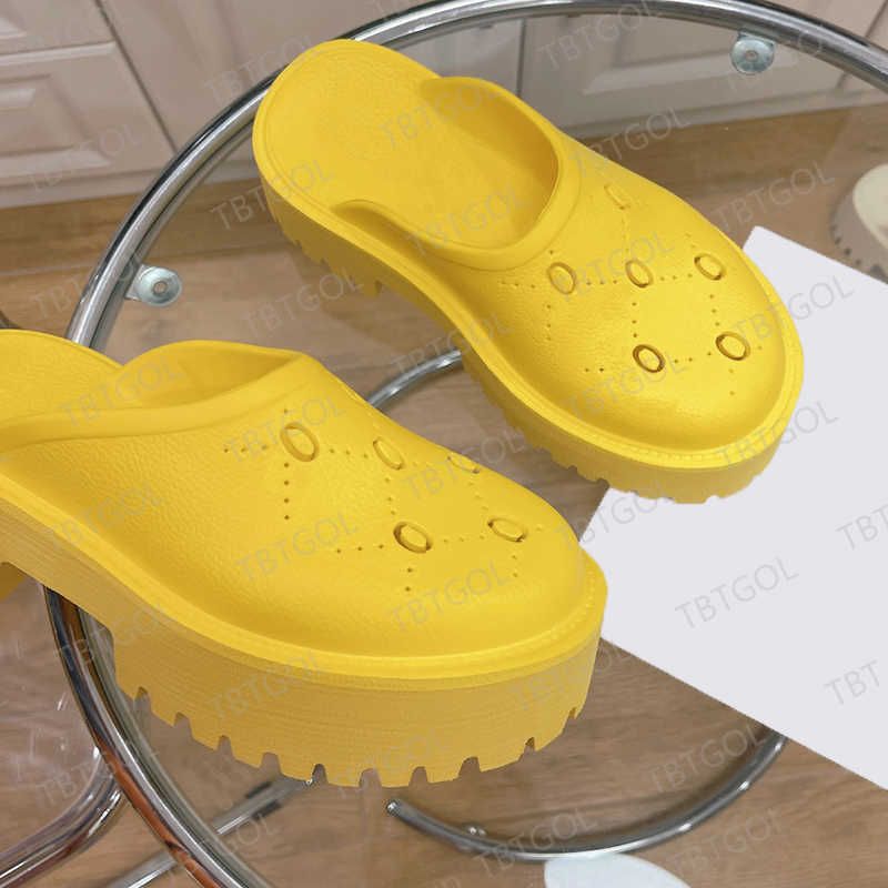 

Women Men Platform Perforated Sandals Luxury G Sandal Slippers Made Of Transparent Materials Fashionable Sexy Lovely Sunny Beach Shoes With Box