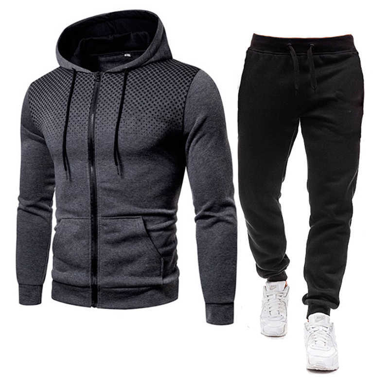 

Men's Pants Men's suit 2piece sportswear polyester sweatshirt and pants suit casual track suit hoodie men's sweatshirt size M3XL Z0306, Ivory