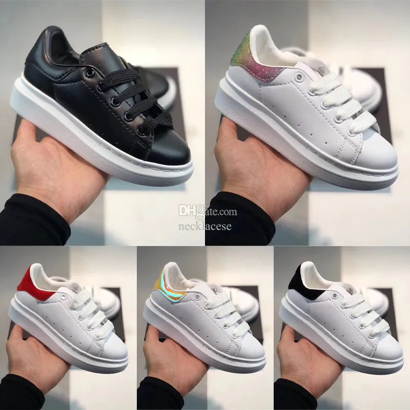 

2022 Selling designer Kids Shoes White Red Black Dream Blue Single Strap outsized Sneaker Rubber Sole AMCQS Soft Calfskin Leather L A1Vf#