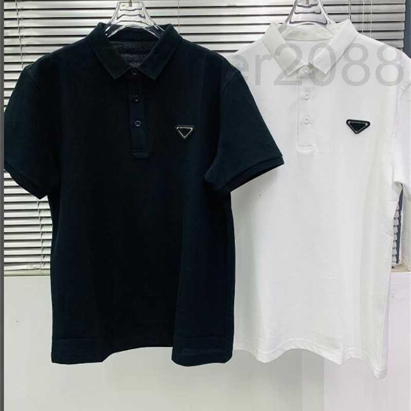 

Men' Polos Designer double cotton polo shirt Casual Summer Breathable Solid Color Top Quality Tees Early spring Mens T-shirt Letters Printed 0Q5S, White