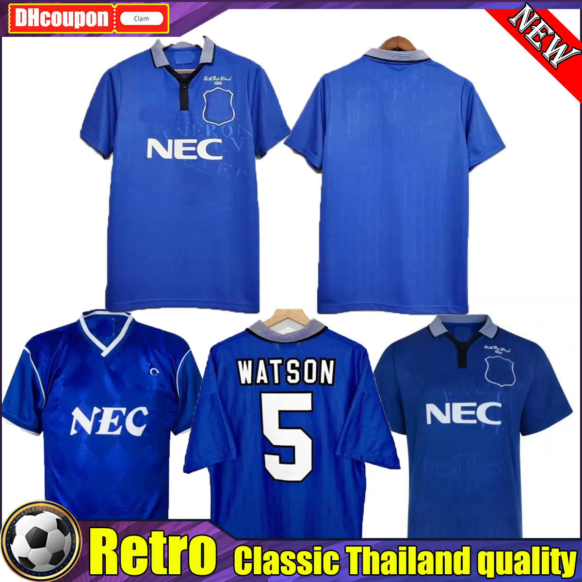 

RIDEOUT 85 95 96 final retro soccer jerseys 84 85 86 FERGUSON Rotterdam efc ecw cup Ratcliffe Bracewell Reid Gary Lineker Kanchelskis Vintage shirt top thai quality, 02