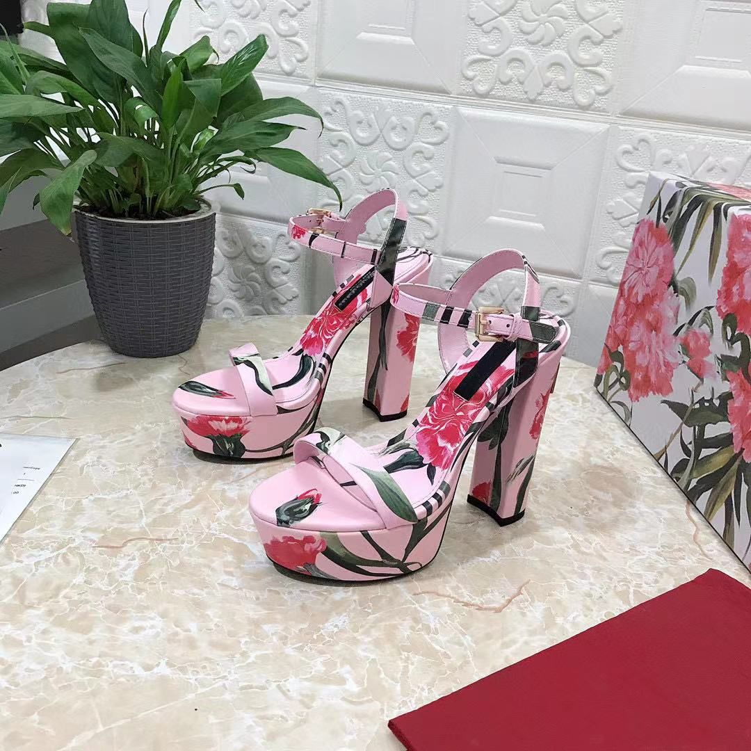 

summer The New Sandals 15CM High Heels Women Dress Shoes Luxury Designer Platform Wedding Party Fish Mouth Women Shoes size35-42, No.1