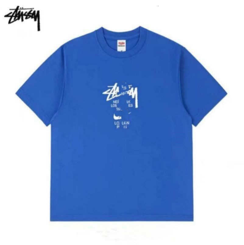 

Designer Luxury fashion brand stussys Classic Mens And Womens T Shirt Dice pattern printed alphabet Summer High Street Trend Tee ya09