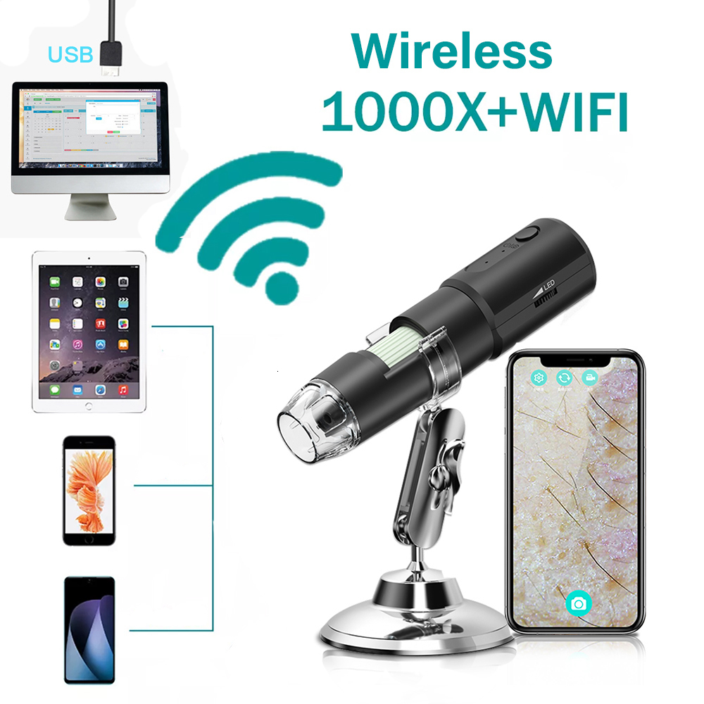 

Face Care Devices Wireless Dermatoscope Scalp Skin Analyzer Machine 1000X and Body Electronics Microscope Beauty Health Profession 230307