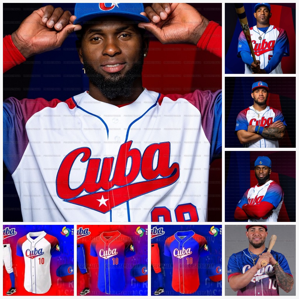 

Team Cuba 2023 World Baseball Classic custom Jersey WBC Luis Robert Yoan Moncada Ronald Bolanos Roenis Elias Miguel Romero Andy Ibanez Yoenis Cespedes Yeudis Reyes, Style 2 youth s-xl