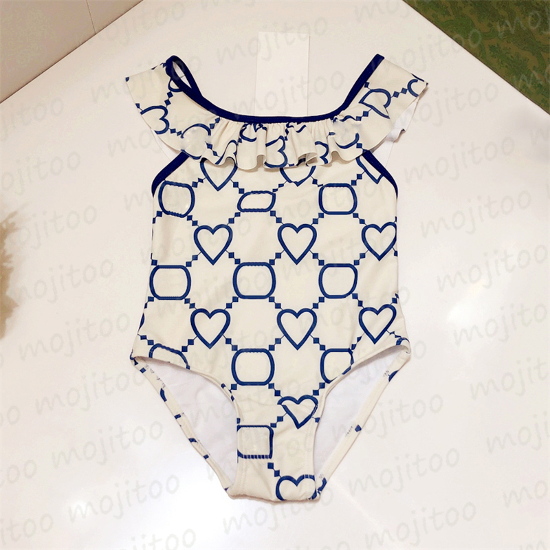 

Kids Designer Swimwear Summer Letter Printed One Pieces Bikini Girls Fashion Swim Wear Beach Swimsuits, Print