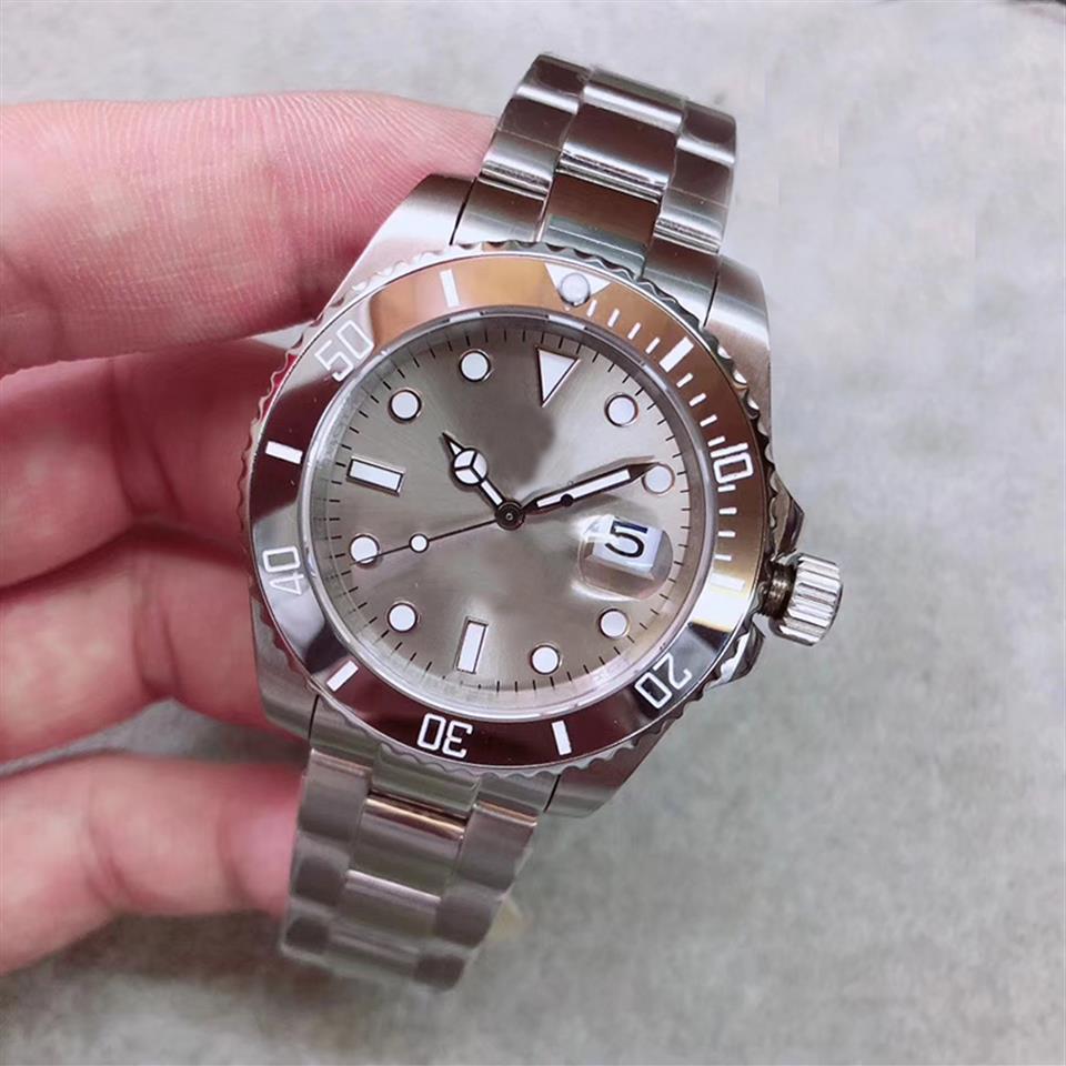

U1 Men Watch Waterproof 30m Automatic 2813 Movement Sub Steel Bezel Gray Dial 316 Stainless Band3010